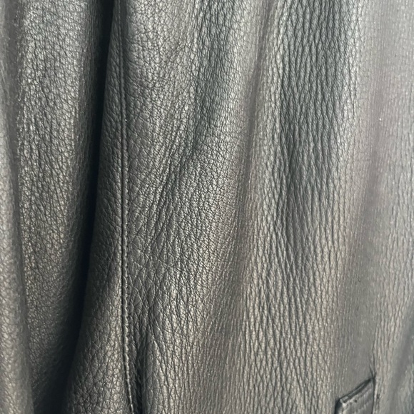 Neiman Marcus Collection Black Leather Field Jacket Car/Barn Jacket Sz M - Picture 5 of 16